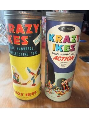 Vintage Whitman Crazy Ikes Plastic Toy Set #4731 1954 And 1957 Incomplete W/inst